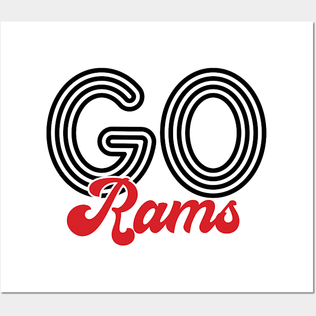 Go Rams Wall Art by Zedeldesign